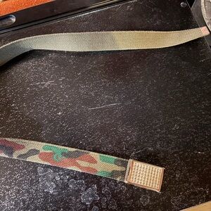 Camouflage Belt with Gold Buckle